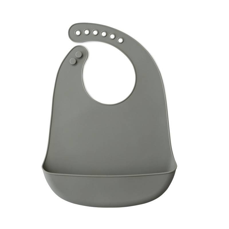 Babero Silicona Gris Interbaby